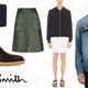 Men’s Brown Suede ‘Echo’ Boots, $237 | Navy ‘Ice Cream’ 13" Laptop Sleeve, $125 | Women’s Green Textured Cotton-Blend Skirt, $186 |Women’s Black Textured Wool-Blend Bomber Jacket, $366 | Men’s Mid-Wash Embroidered Denim Shirt, $162